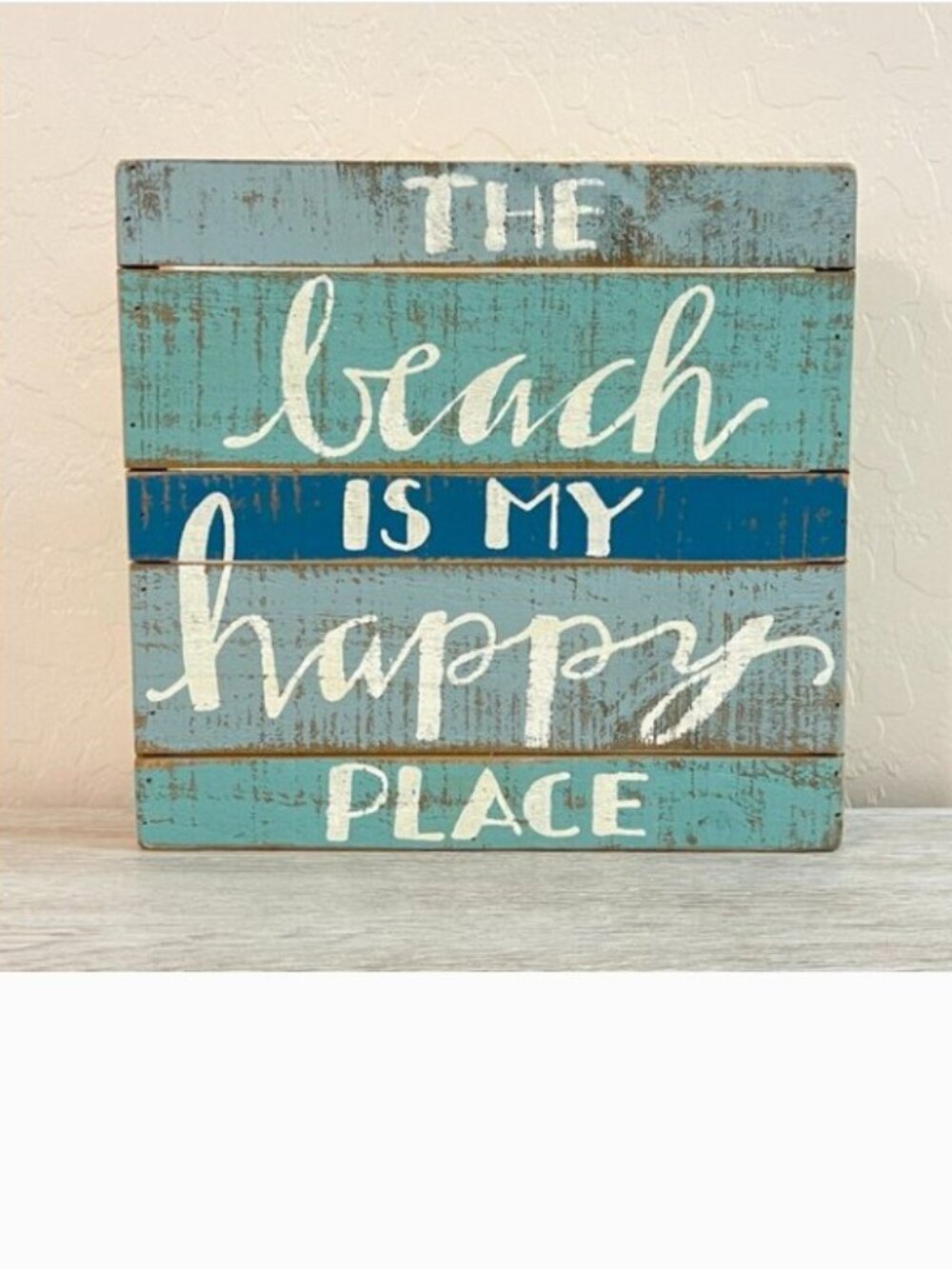 The Beach Is My Happy Place Sign Primitives By Kathy Blue Ocean Tropical